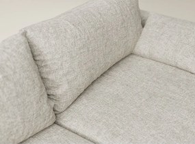 Bézs zsenília kinyitható-tárolóhelyes sarokkanapé (bal oldali-heverő résszel) Leon – Maison de Rêve