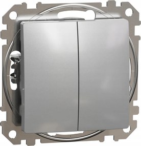 Dupla kapcsoló Klasszikus Schneider Electric ezüst SDD113105
