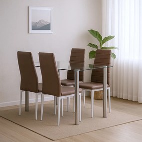 Nolen 4+1 étkező garnitúra barna