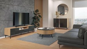 MIX Kama 2 komód, tölgy-fekete