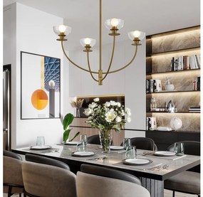 Alora Mood ALM-SYLVIA4-BG-CL - SYLVIA rúdos csillár 4xE14/40W/230V, arany