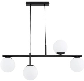 Csillár zsinóron LUNA 4xE14/10W/230V fekete