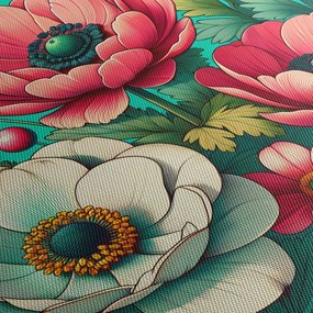 Kép - Virágok kék háttéren (70x50 cm)