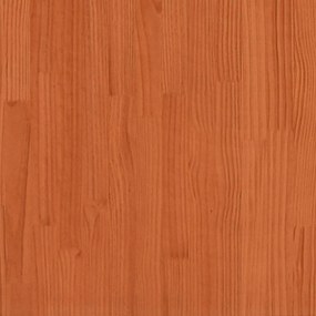 viaszbarna tömör fenyőfa ágykeret fiókokkal 160 x 200 cm