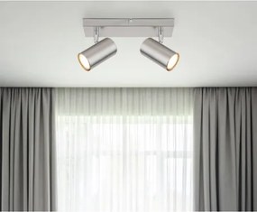 Globo 57911-2 Fali lámpa, fém matt nikkel, króm, HxSzxM: 260x60x120mm, 2x GU10 35W 230V izzók nélkül
