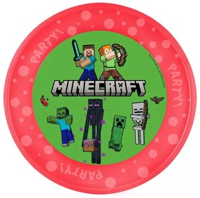 Minecraft micro prémium műanyag lapostányér 21 cm