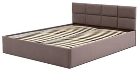 MONOS kárpitozott ágy matrac nélkül mérete 140x200 cm Kakaó