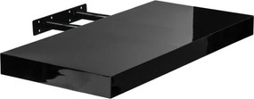 Fali polc STILISTA® Volato 90 cm - fekete fényes
