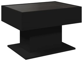 fekete szerelt fa dohányzóasztal 70 x 50 x 45 cm