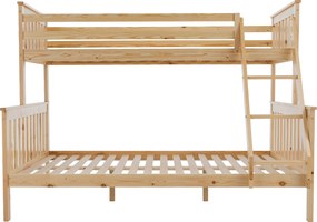 Kinyitható emeleteságy, természetes tűnyalábos fenyő, LUINI