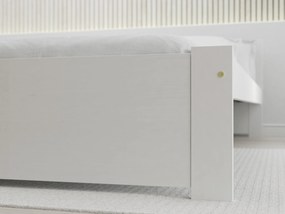 Ágy IKAROS 90 x 200 cm, fehér Matrac: Coco Maxi matrac 20 cm, Ágyrács: Lamellás ágyráccsal