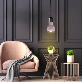 Csillár zsinóron TERRAZZO 1xE27/60W/230V átm. 12 cm piros