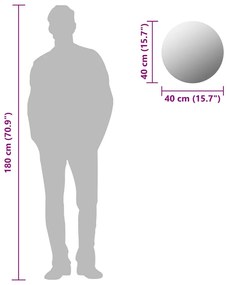 kör alakú tükör 40 cm