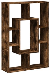 füstös tölgy színű szerelt fa könyvespolc 63 x 20 x 90 cm