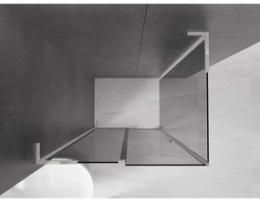 Mexen Velar L, zuhanykabin tolóajtóval 90 x 120 cm, 8mm szürke üveg, króm, 871-090-120-43-01