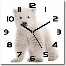 Modern lógó üveg falióra Jegesmedve 30x30