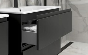 Cersanit Moduo SET, függesztett szekrény 50x40x62 cm + mosogató 50 cm, antracit matt, S801-485-DSM