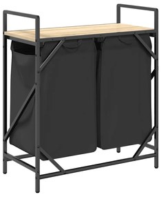 sonoma tölgy mosodai kosár 2 rekeszes polccal