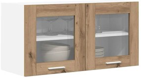 Függő szekrény Riga Artisan tölgy és fehér 80 x 31 x 40 cm