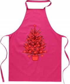 Karácsonyi konyhai kötény Piros karácsonyfa