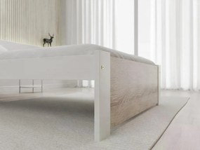 Ágy IKAROS 80 x 200 cm, fehér/sonoma tölgy Ágyrács: Léces ágyrács, Matrac: Coco Maxi 20 cm matrac