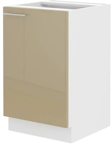 Alsó konyhaszekrény Lavera 60 D 1F BB (fehér + fényes cappucino). 1032372
