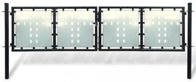 Fekete kerítés kapu 300 x 150 cm