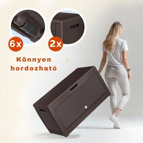 RATO tárolódoboz, 310L, 119x48x60 cm, barna Prosperplast