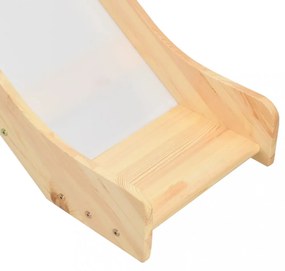 fenyőfa gyermek galériaágy-keret csúszdával/létrával 97x208 cm