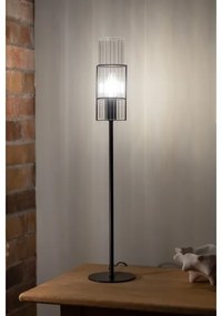 Markslöjd 108556 - Asztali lámpa TUBO 1xE14/40W/230V 65 cm fekete/átlátszó