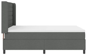 Boxspring Ágy Matrac - Sötétszürke, 140x200 cm, Szövet