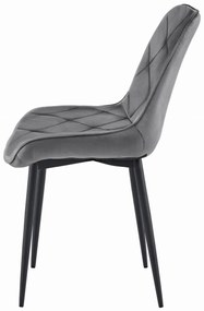 AKCIÓ Bársony étkezőszék TOR, sötétszürke II. osztály
