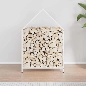 fehér hidegen hengerelt acél tűzifatároló 60x25x90 cm