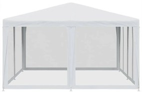 fehér HDPE rendezvénysátor 8 hálós oldalfallal 4 x 4 m