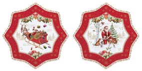 Karácsonyi porcelán desszertes tányér 2 db-os szett Christmas Memories