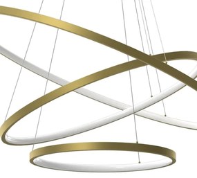 LED Csillár zsinóron HOOP LED/93W/230V átm. 80 cm 4000K arany