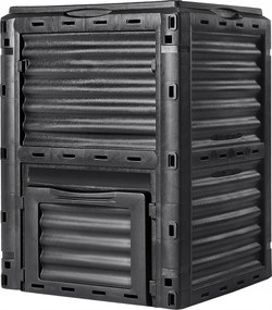 Livarno nagy komposztáló 1 kamrás Vevor 300 liter fekete