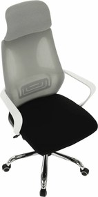 Irodai szék, szürke/fekete/fehér, TAXIS