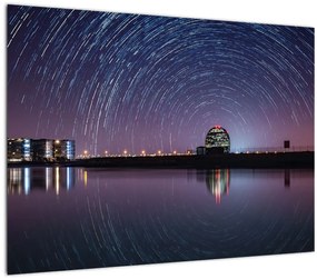 Egy éjszakai égbolt csillagokkal (üvegen) (70x50 cm)