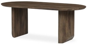 Masă de sufragerie, 200x100x77 cm, placă MDF, culoare 3D nuc