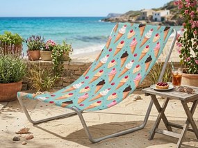 Összecsukható strandnyugágy SAND ICE CREAM, színes