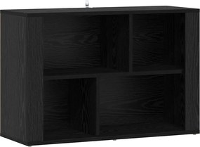 vidaXL Széf Fekete tölgy 80 x 30 x 53 cm Faanyag