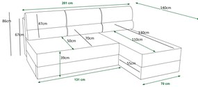 Sarok ülőgarnitúra Radiant L1 (szürke) (B). 1062206