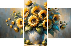 Kép – Napraforgós váza (90x60 cm)