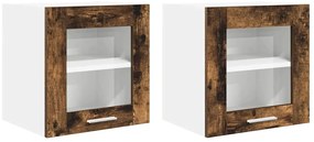 Függő szekrény Riga 2 pcs Füstölt tölgy 40 x 31 x 40 cm Faanyag