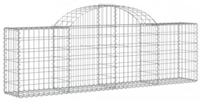 3 db íves horganyzott vas gabion kosár 200x30x60/80 cm