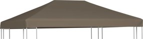 vidaXL tópszínű pavilon tetőponyva 310 g/m² 3 x 3 m