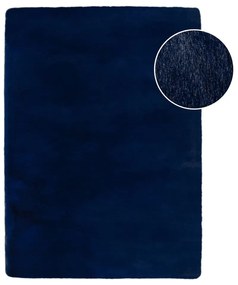 Sötétkék szintetikus szőrme szőnyeg 120x170 cm Ivy Luxury Fur – Flair Rugs
