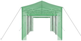 Összecsukható Üvegház – Zöld, 580 x 290 x 315 cm, Acél