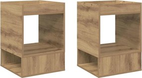 vidaXL Végasztal 2 pcs Artisan tölgy 40 x 40 x 56 cm Faanyag